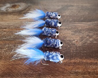 thumbnail image 2 of Bug Eye Jigs 10-Pack 1/16 Oz Custom Crappie Jigs – Monkey Milk Color (USA Made) 2 of 4