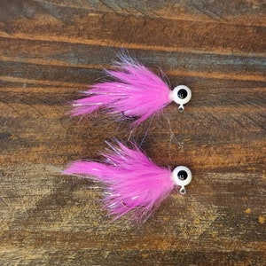 2 pack Fuchsia color, 1/4 oz, High quality Steelhead Twitch Jigs Hand Tied free shipping