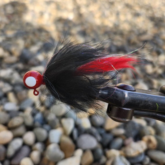 2 Pack Black/red , 1/4 Oz Hand Tied Zonker Fishing Jigs -  Canada