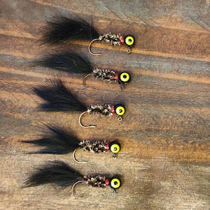 5 pack Crappie Jigs 1/16 oz.   Handmade fishing lure.
