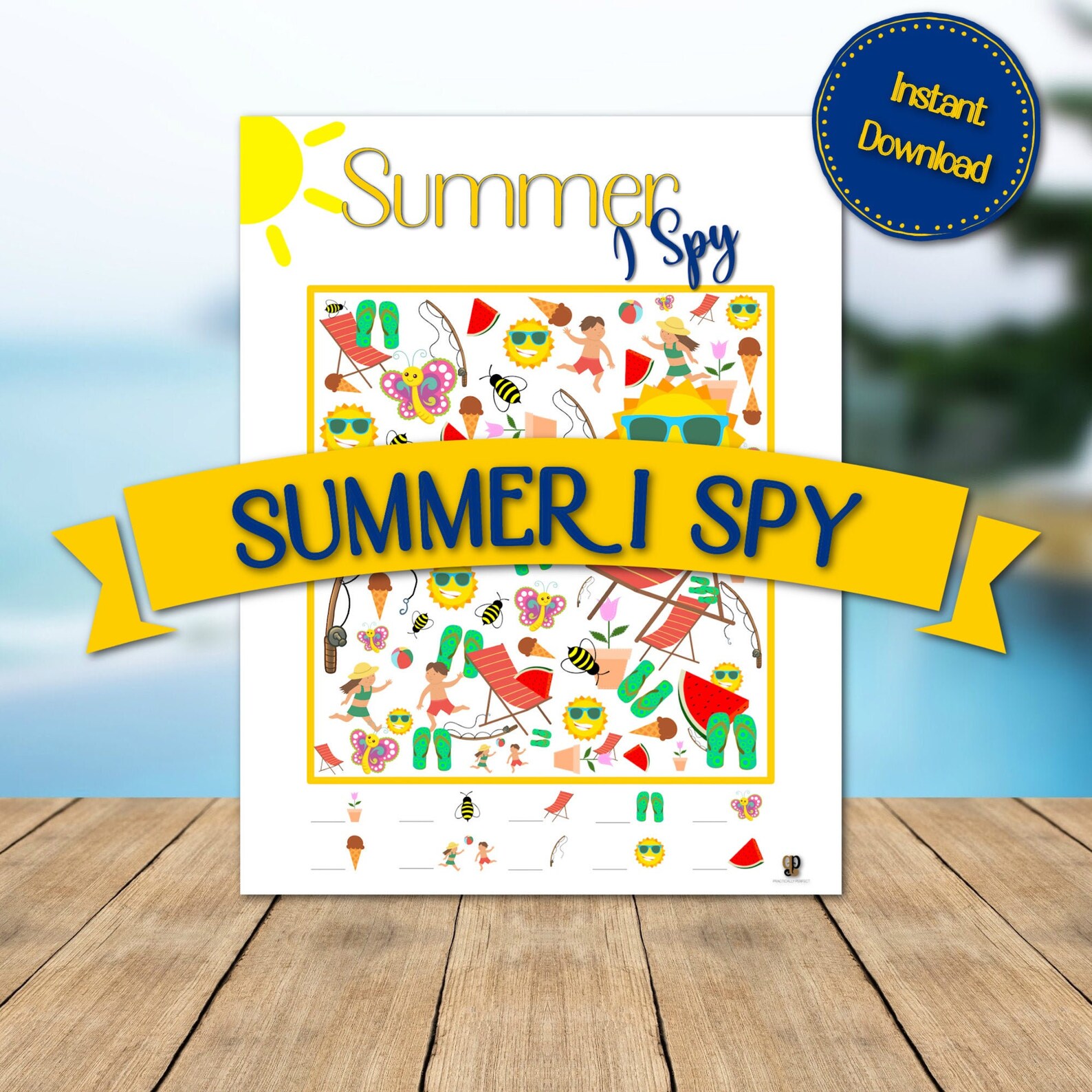 Summer I Spy Printable Instant Download Summer Printable - Etsy
