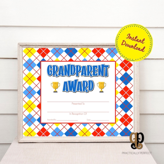 Grandparents Day Certificates Printables