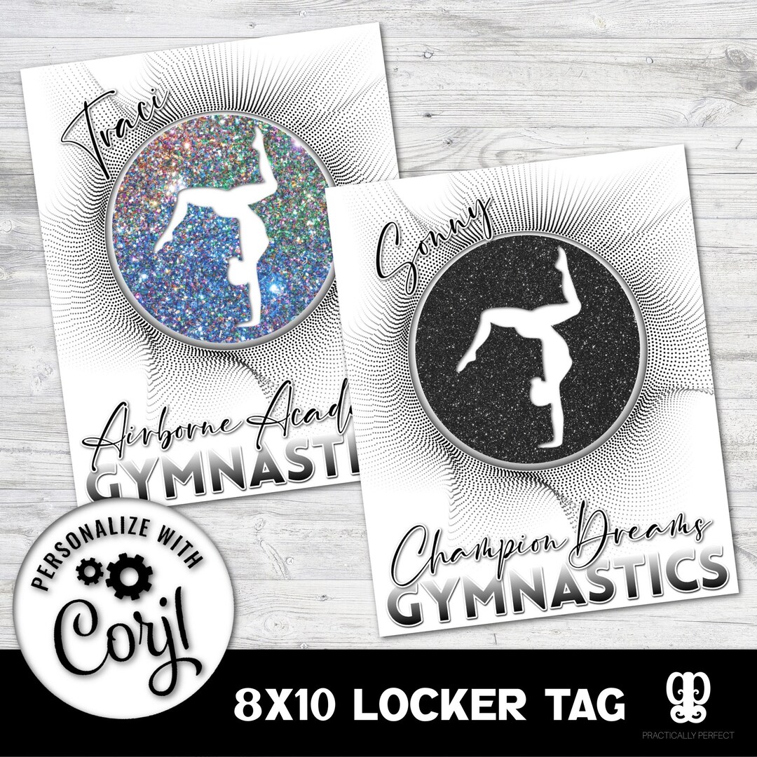 Gymnastic Handstand Locker Tag Gymnastics Locker Sign Etsy