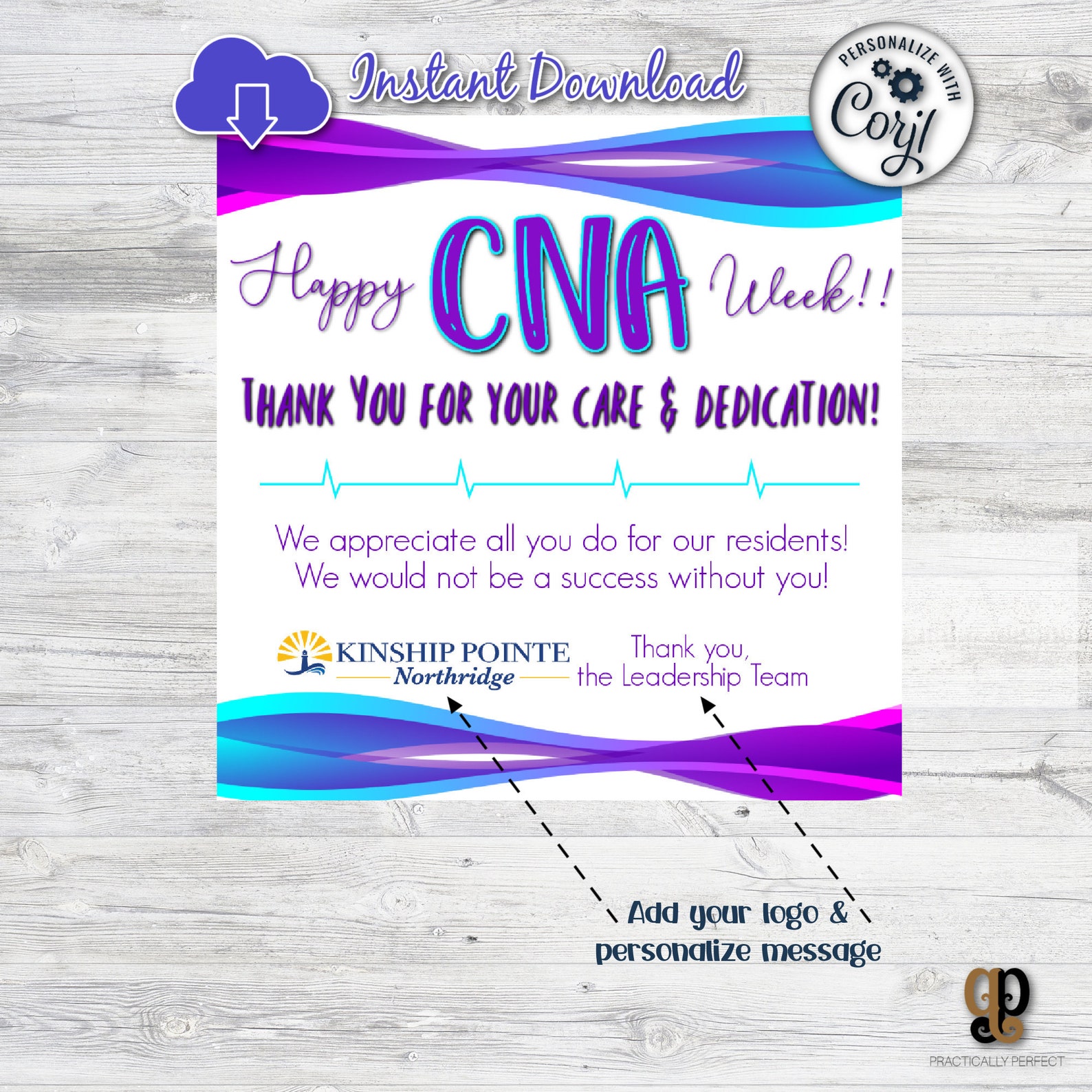 CNA Thank You Tag CNA Week Appreciation Tag Thank a CNA Etsy