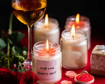 Will You Marry Me Scented Candles | Scented Candles Gift Set | Marry Me Decoration | Proposal Gift For Girlfriend, Boyfriend | Marry Me Gift