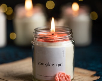 You Glow Girl | Geburtstagsgeschenk, Geschenke für Freundin | Duftkerzen Geschenkset | Duftkerzen für Wohnkultur | Schlafzimmer Kerzen