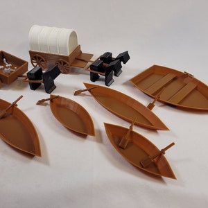 RPG Meeple Transportation Set // Tabletop Wargaming // D&D // Interchangeable Parts // Generic Adaptable Miniatures // 3D Printed PLA