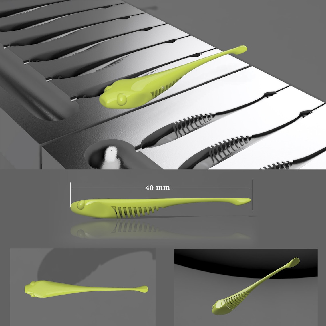 Digital File Mold Fishing Lure Softbait Mold 3D STL STEP Etsy