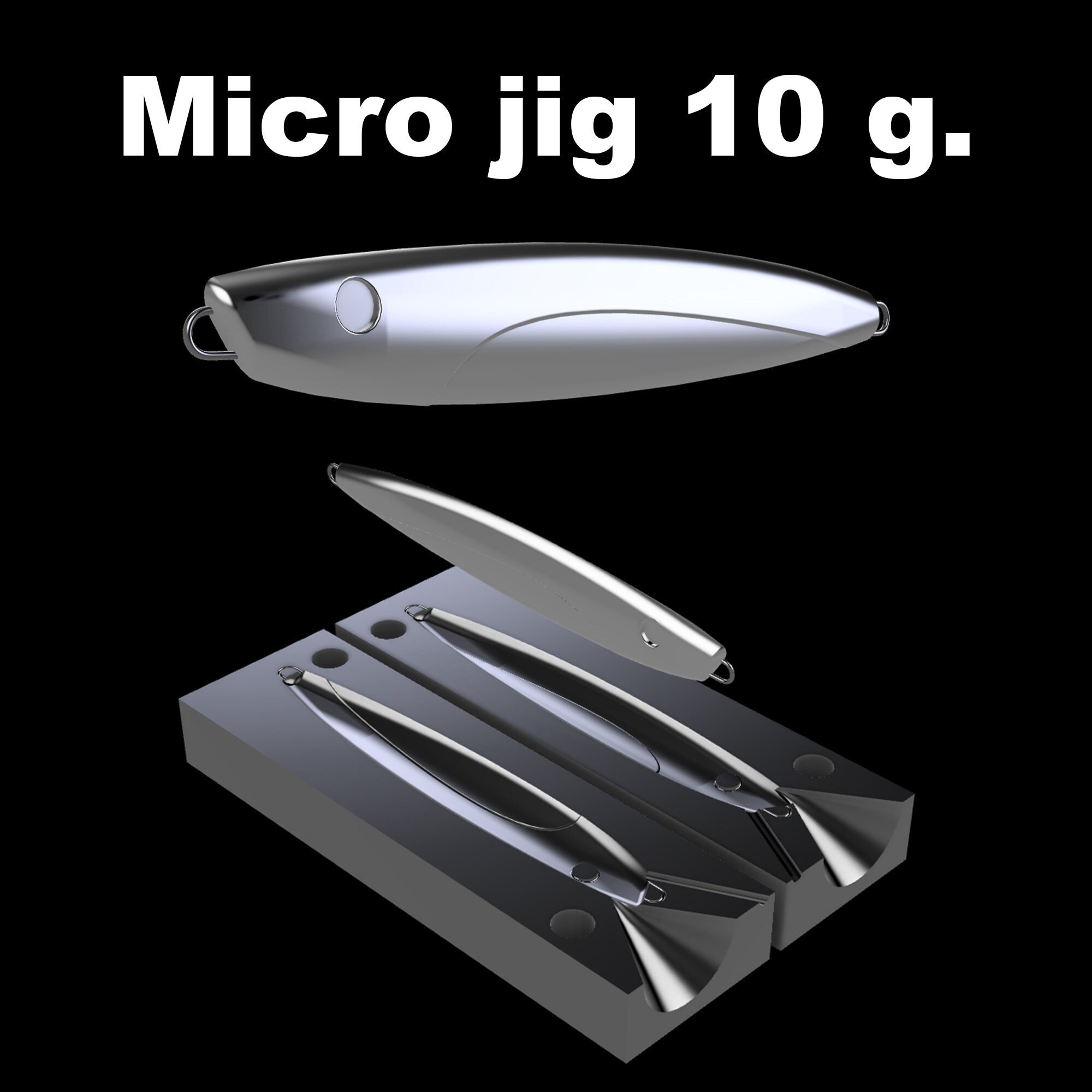 Digital File: Micro Jig 10 G. 3d File .STL for CNC and 3D Print. -   Norway