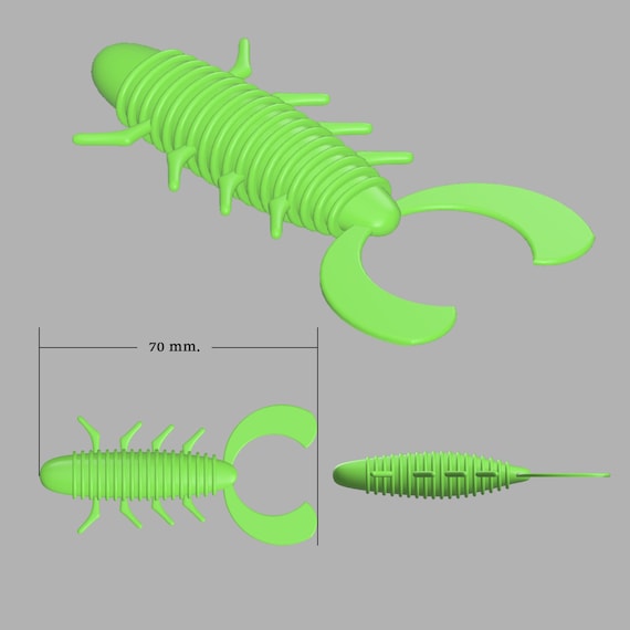 Digital File: Mold Fishing Lure Softbait Mold 3D STL, STEP File for CNC and  3D Print -  Denmark
