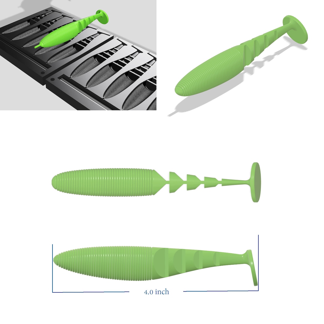Ice Pick Fishing Lure Mold 3d Printed 7 In One Mold Palestine