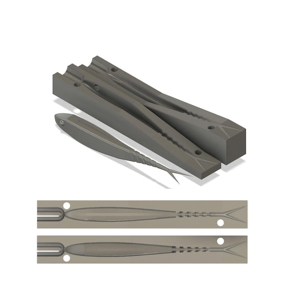 Do-it Softbaits Essential Series Do It ES Jerk Bait 5 In 4 Cavities - Foto 6