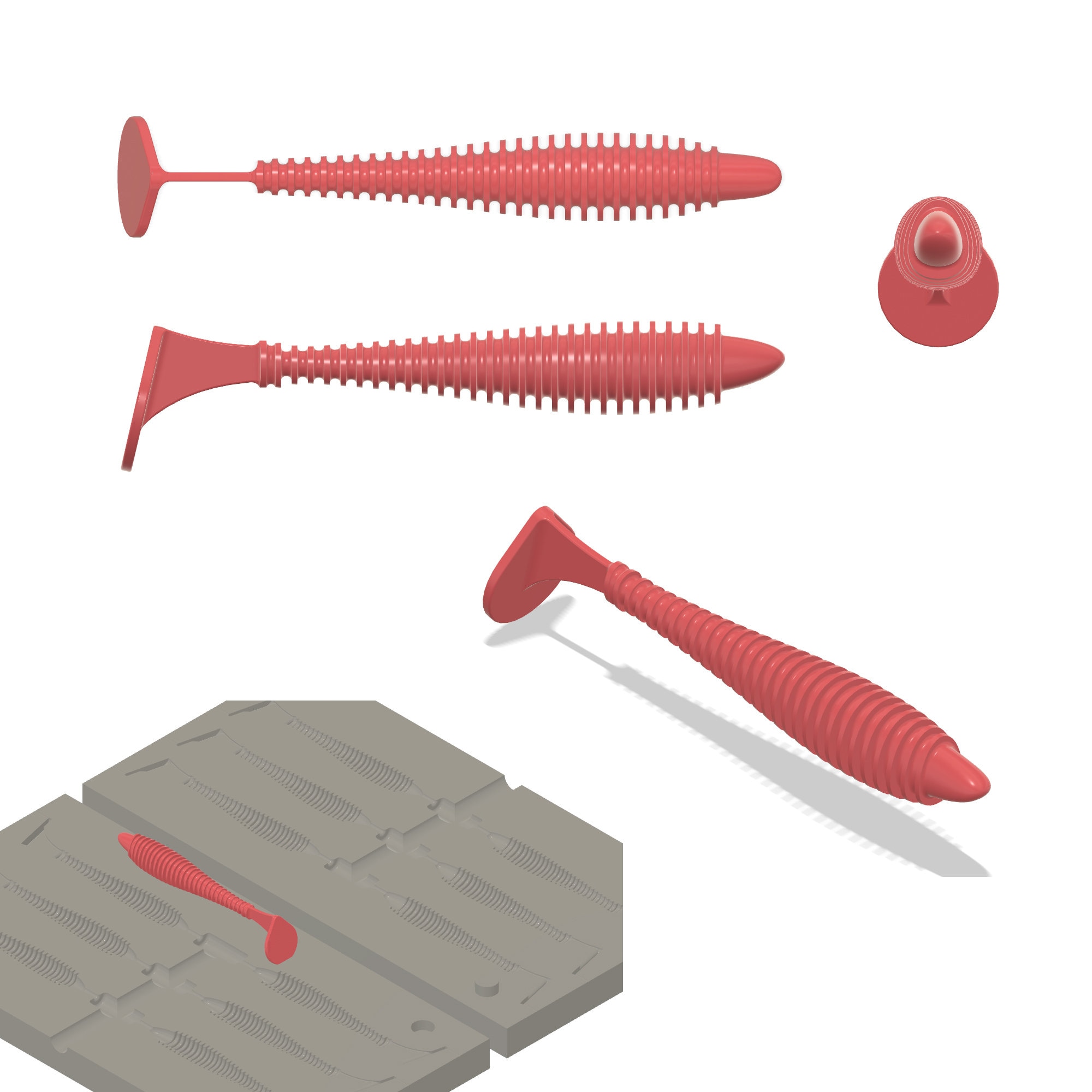 Mold Swing impact 3.8 inch Fishing lure Softbait mold 3D Etsy