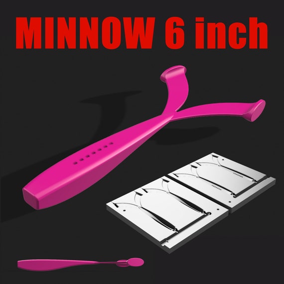 Digital File: Mold Twin Tail Minnow 6 Inch. 3D STL, STEP File for