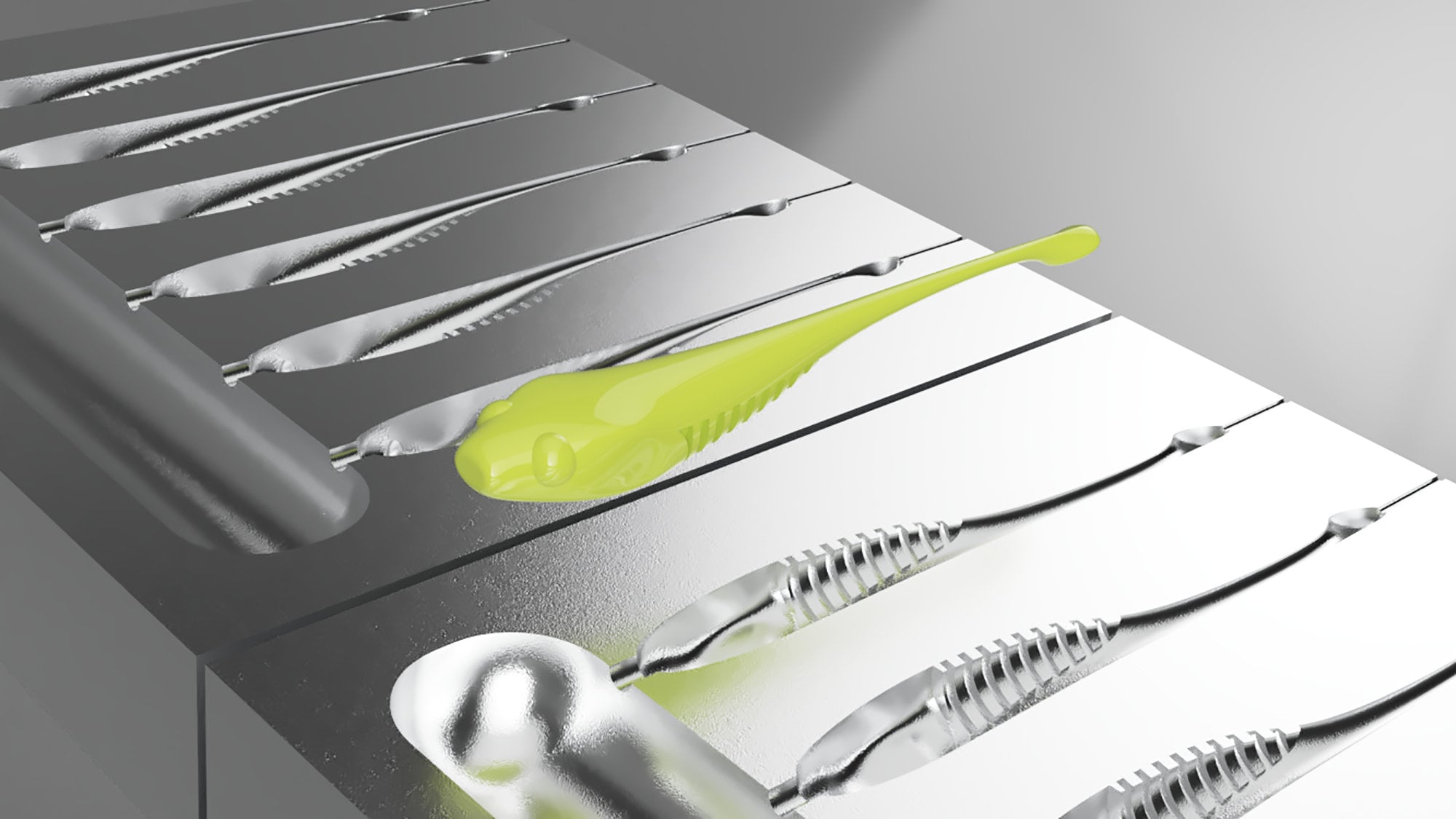 Mold Fishing lure Softbait mold 3D STL STEP file for CNC and Etsy