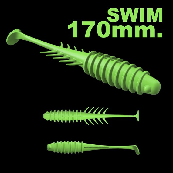 cnc files for fishing lure molds 170mm Fishing Lure Mold: 3D STL, STEP File for CNC (Digital Download)