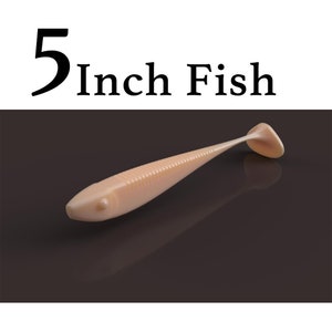Digital file: Mold &quot;5 inch Fish&quot; lure. 3D STL, STEP file for CNC and 3D print