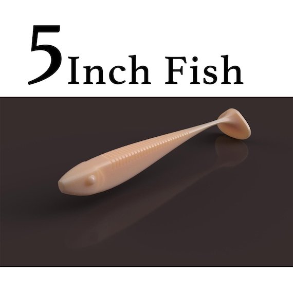 Digital File: Mold floating Trout Worm 2.5 Inch Lure. 3D STL, STEP