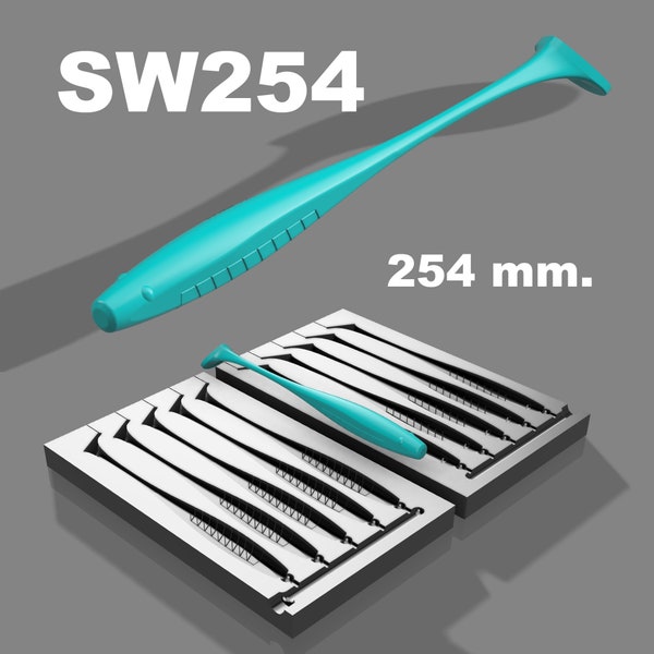 Digitaal bestand: Mould SW254" stl, stapbestand voor cnc en 3D print