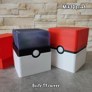 Boite rangement Poke ball Cartes Pokemon Toploader PCA PSA CGC  Deck Box Pokemon card