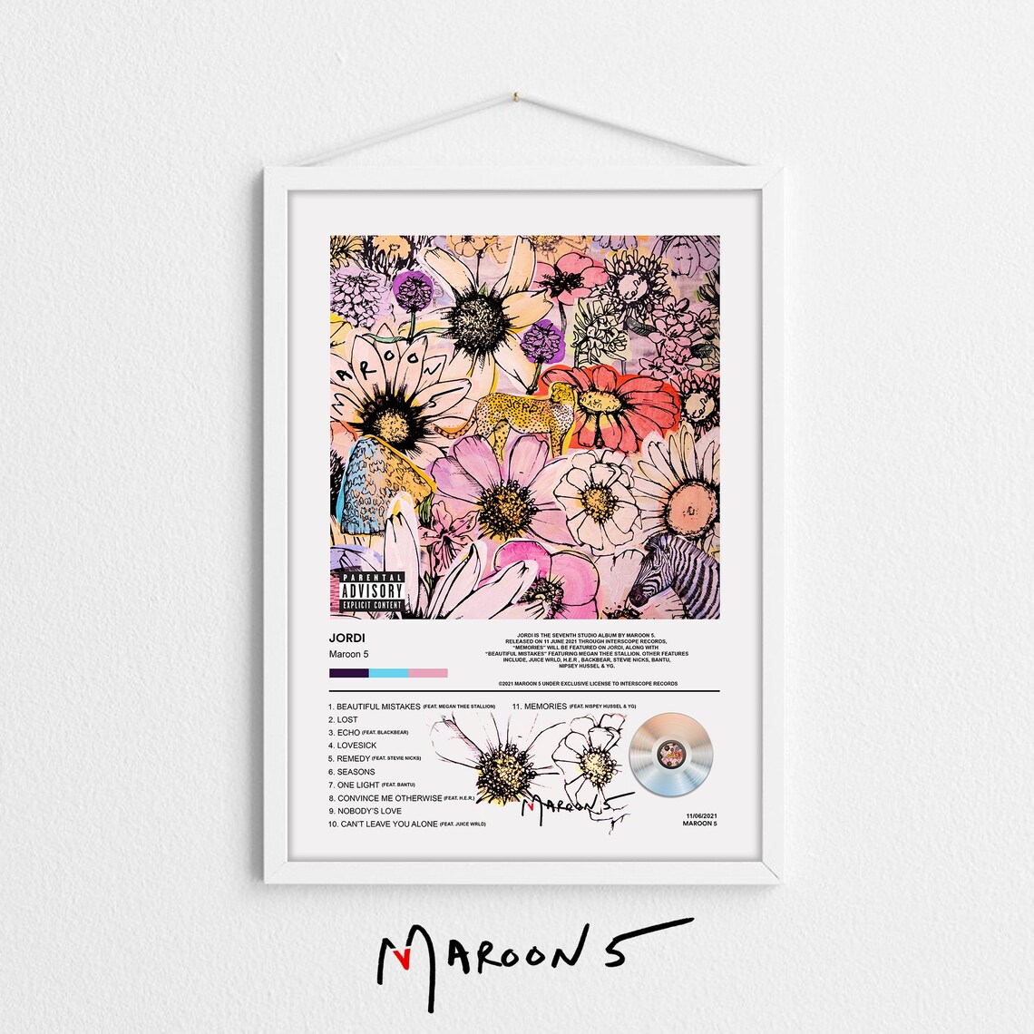 Custom Album Art Poster Wall Art Album Art Poster Music Etsy