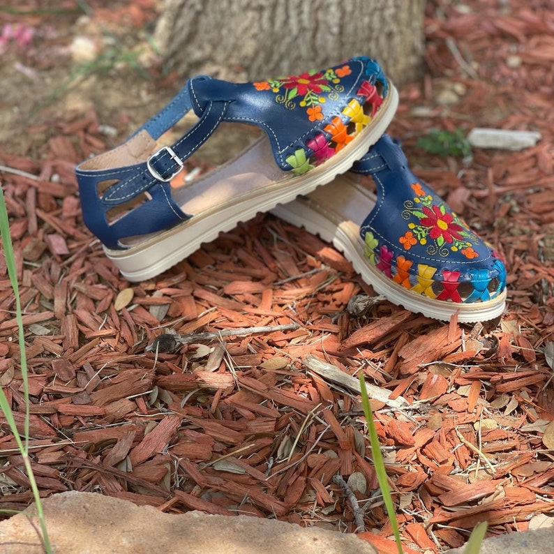 red blue yellow huaraches