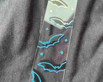 Bat MINI whimsical bookmark- spooky- acrylic bookmark- dark- gothic