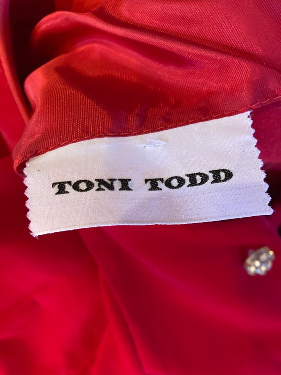 Vintage Red Velvet Toni Todd Dress - image 5