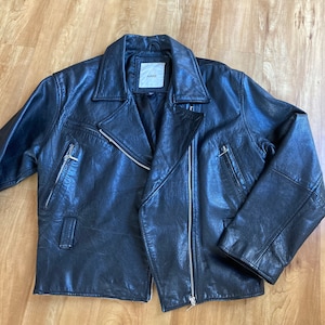 Vintage Men&#39;s/Women&#39;s Genuine Leather Motorcycle Jacket