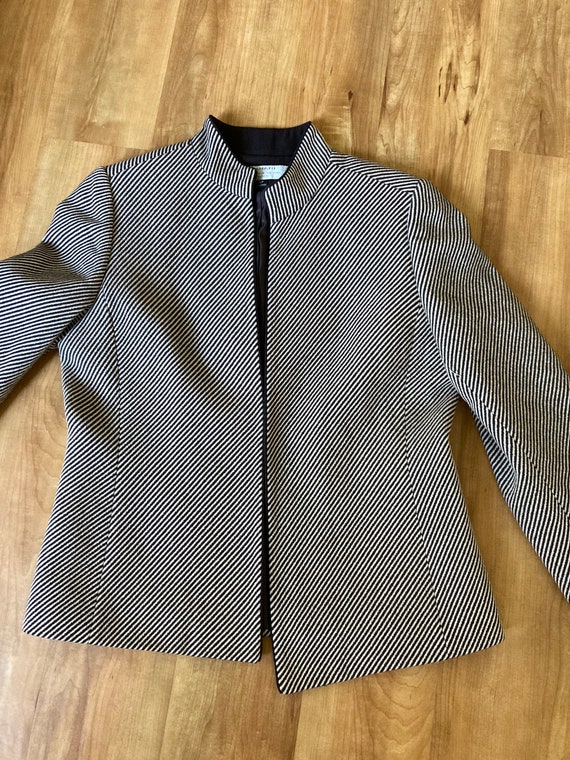 Tahari Brown Striped Jacket