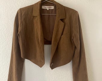 Cropped Linen Jacket