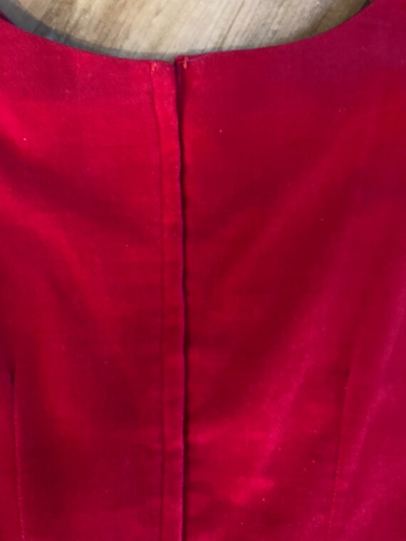 Vintage Red Velvet Toni Todd Dress - image 4