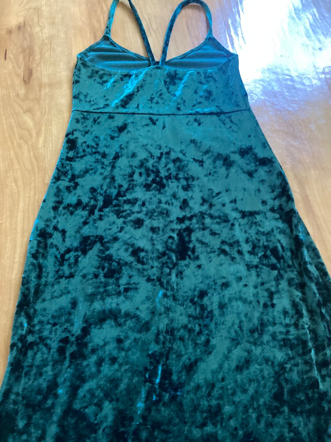 Vintage ocean green floral slip M/L