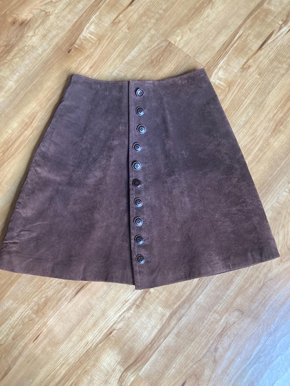 Suede Circle Skirt