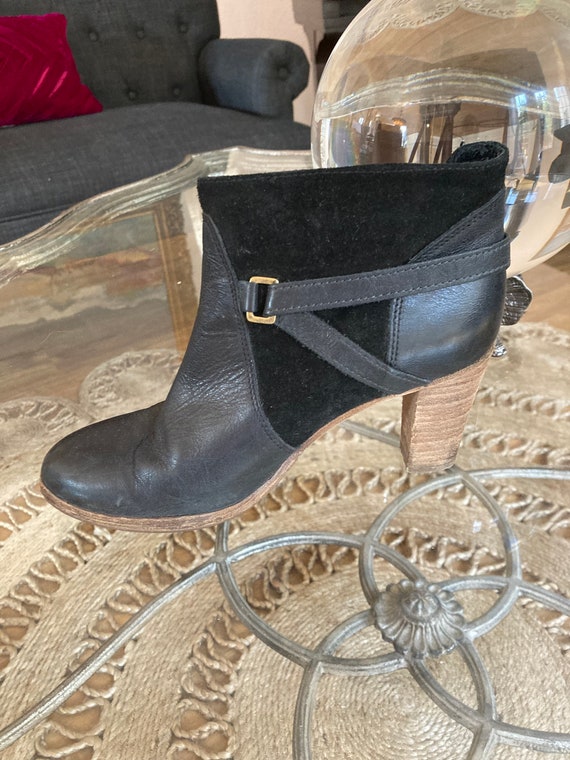 Leather and Suede European Made Ankle Boots - image 2