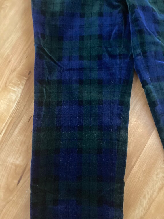 Vintage Ralph Lauren Plaid Velvet Pants - image 6