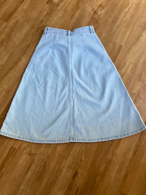 High Waist A Line Denim Skirt