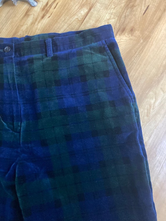 Vintage Ralph Lauren Plaid Velvet Pants - image 5