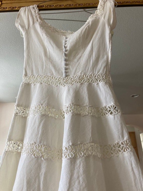 Beautiful Vintage Handmade White Dress