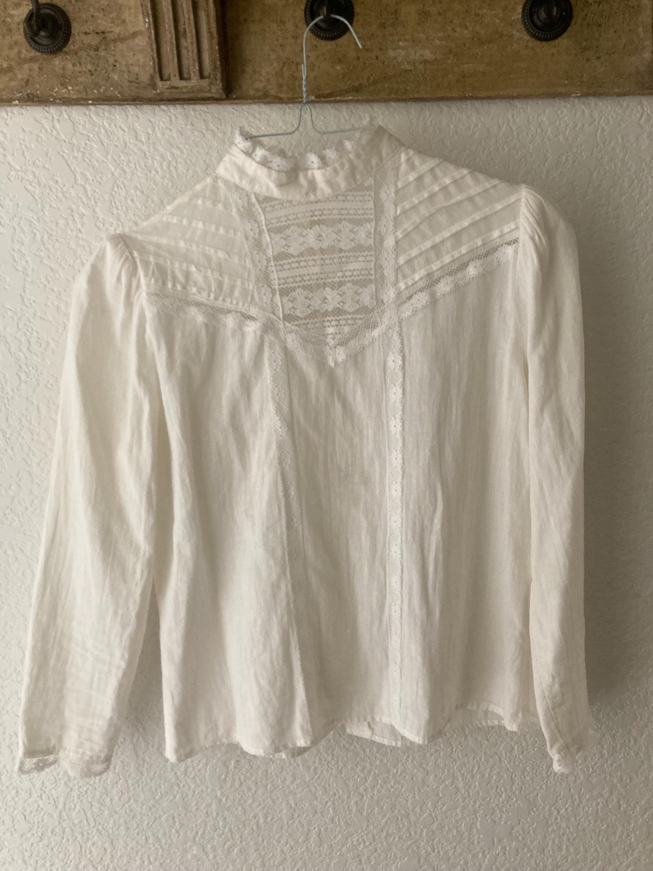 Cotton Victorian Style Blouse