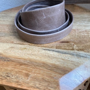 Vintage Taupe Leather Waist Tie Belt