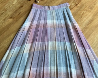 Vintage High Waist Pleated Skirt