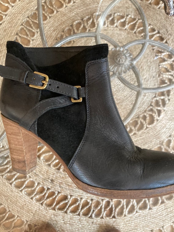 Leather and Suede European Made Ankle Boots - image 5
