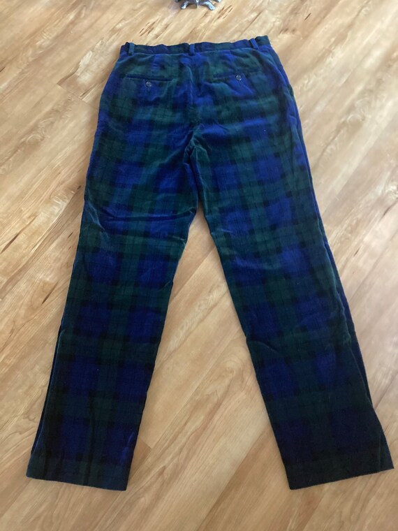 Vintage Ralph Lauren Plaid Velvet Pants - image 4