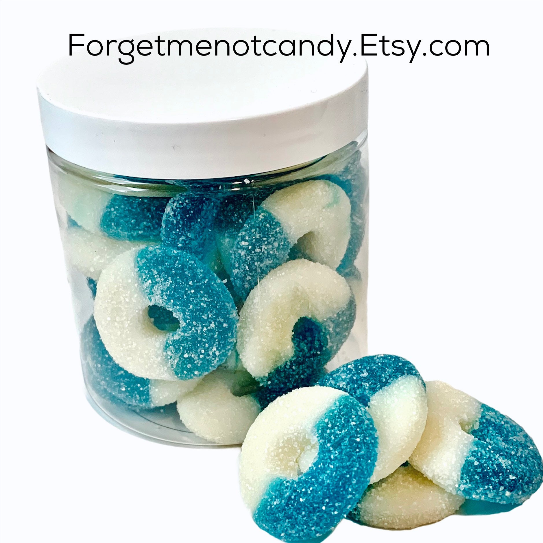 Blue Raspberry Jelly Rings Candy 8oz. FREE SHIPPING Available Etsy