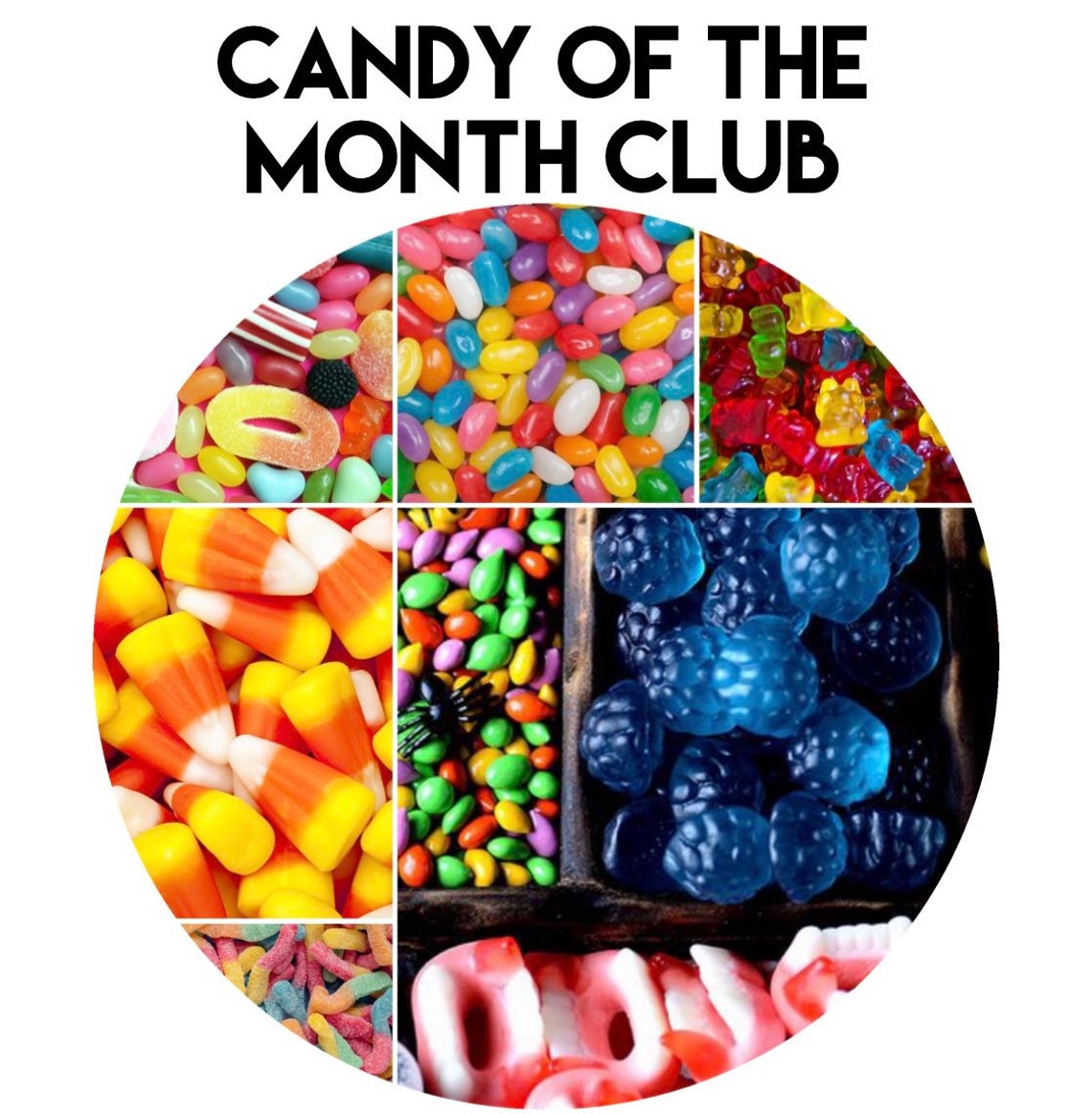 Candy of the month club surprise box gift 3 months 1lb. Etsy