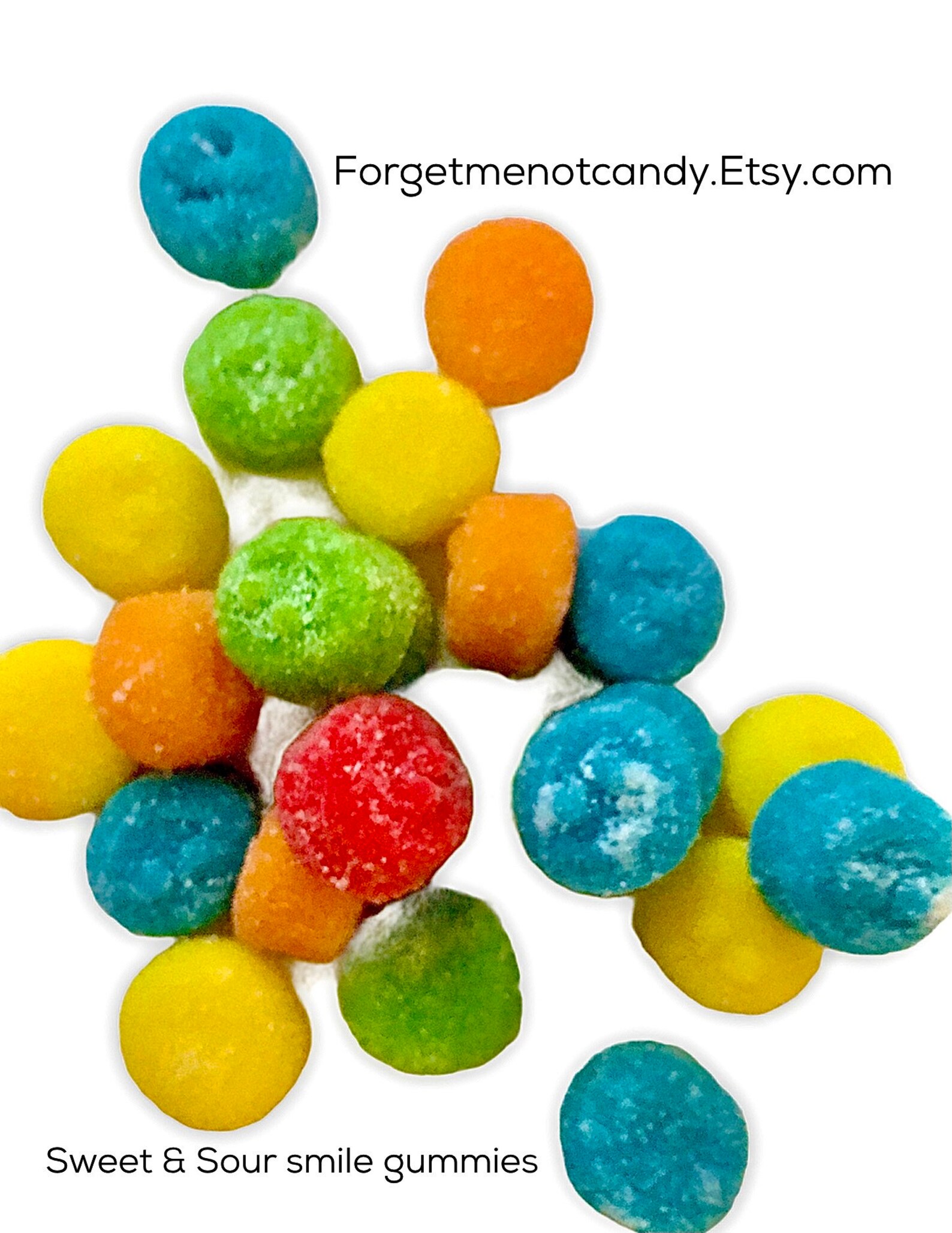 Albanese gummy sweet & sour smiley faces popping with flavors | Etsy