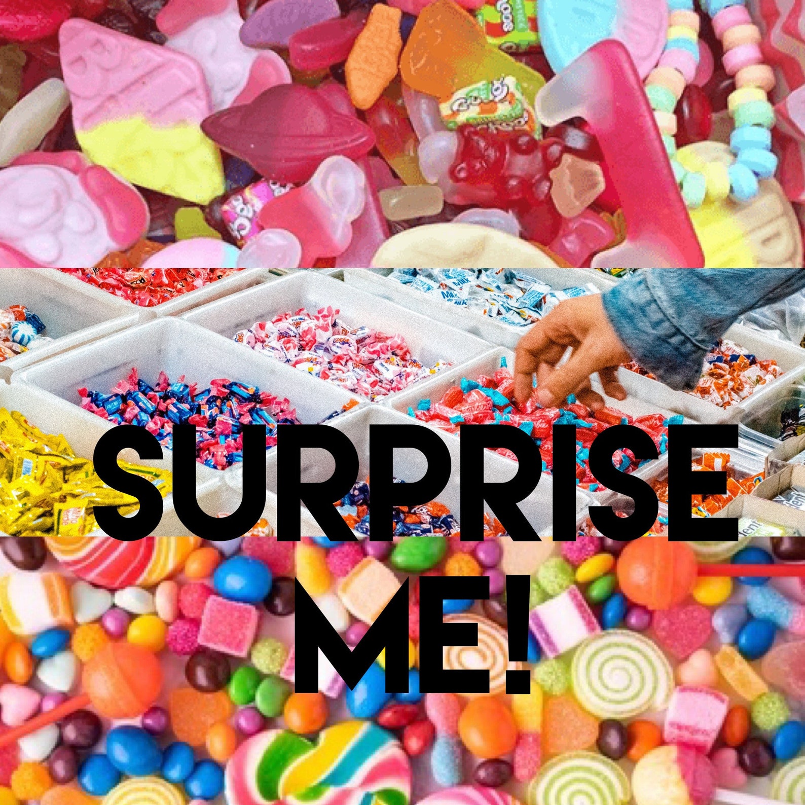 Candy of the month club surprise box gift 3 months 1lb. Etsy