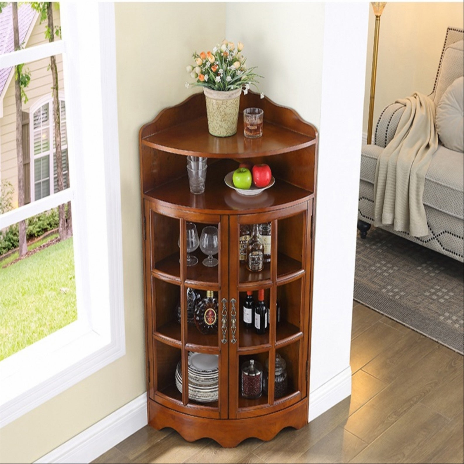 Solid Wood Corner Wall Corner Triangle storage Etsy