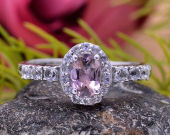 925 Sterling Silber AAA + Pink Turmalin Ring ~ Natürlicher Turmalin Edelstein Ring ~ Boho Ring ~ Statement Ring ~ Stapelring Geburtstag Geschenk